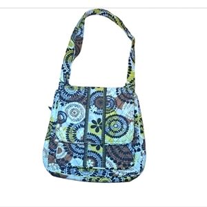 Vera Bradley Vintage Cocoa Moss Print Crossbody Bag
